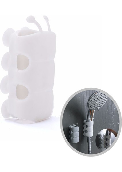 Beyaz 1 Adet Çıkarılabilir Silikon Vantuz Parantez Duş Başlığı Tutucu Braketi Ev Banyo Duvara Monte Duş Depolama Rafı (Yurt Dışından) indirimleri