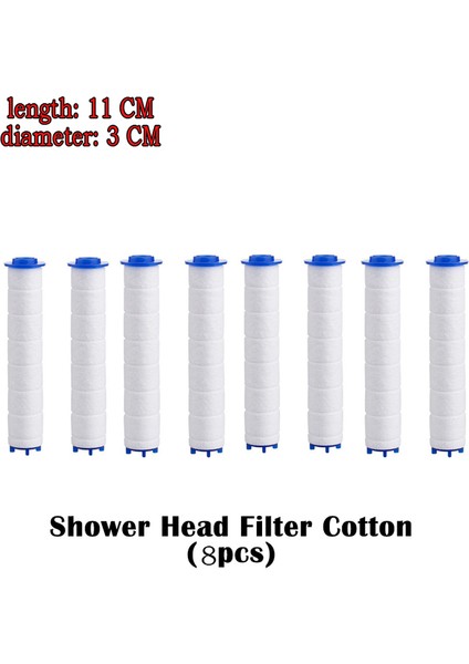 8 ADET-11X3 cm 8/4/2/1 Adet Duş Başlığı Filtre Pamuk Seti Temizleme ve Filtreleme Için Kullanılan Duş Başlığı (Yurt Dışından)
