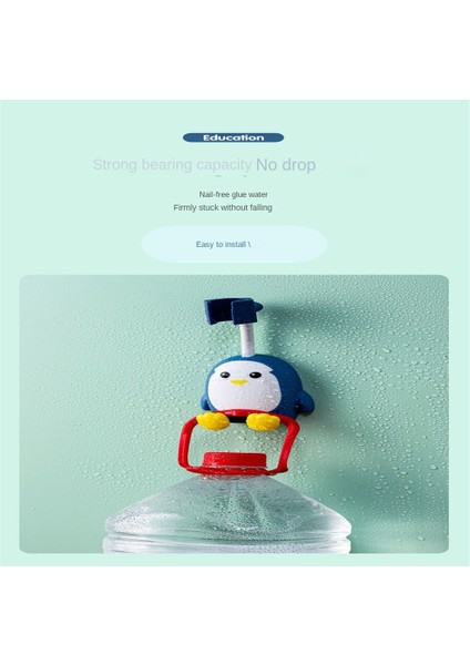 Gri Karikatür Duş Başlığı Tutucu Ayarı Evrensel Banyo Braketi Delme Kanca Tipi Banyo Aksesuarları Penguen Plastik (Yurt Dışından) indirimleri