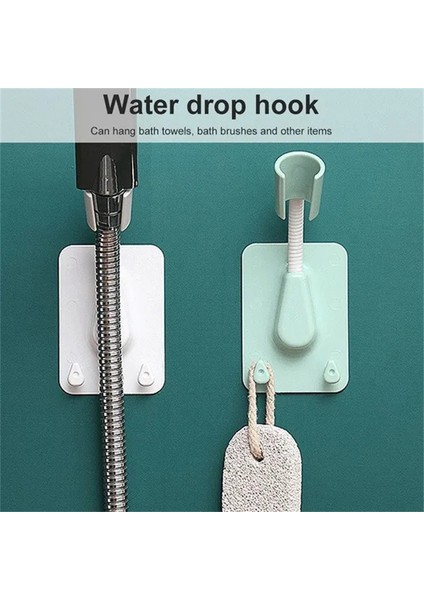 Beyaz 2 Adet 1pc/2pcs 360° Duş Başlığı Tutucu Ayarlanabilir Kendinden Yapışkanlı Duş Başlığı Braketi Duvara Montaj 2 Kanca Standı Spa Banyo (Yurt Dışından) indirimleri