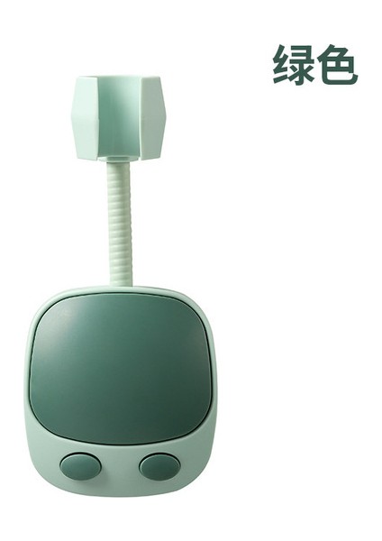 Yeşil Yumruksuz Duş Başlığı Braketi 2 Kancalı 360° Ayarlanabilir Evrensel Stand Duvara Monte Duş Başlığı Tutucu Banyo Aracı (Yurt Dışından)