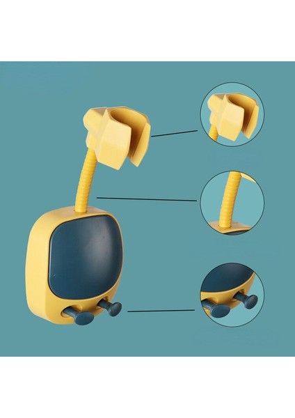 Yeşil Yumruksuz Duş Başlığı Braketi 2 Kancalı 360° Ayarlanabilir Evrensel Stand Duvara Monte Duş Başlığı Tutucu Banyo Aracı (Yurt Dışından)
