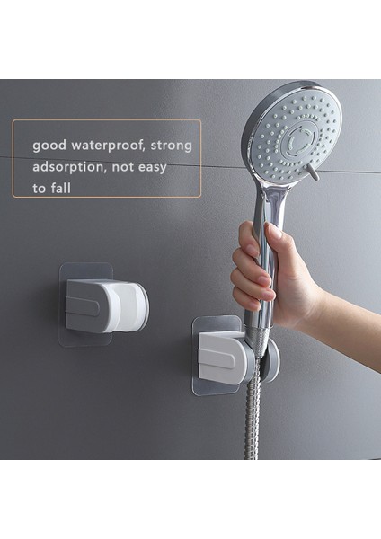 Beyaz Ayarlanabilir Duş Tutucu Braketi Desteği Douche Duş Başlığı Tutucu Duvara Montaj Kendinden Yapışkanlı Standı Banyo Aksesuarları (Yurt Dışından)