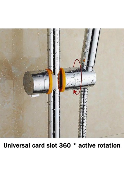 Turuncu Evrensel Ayarlanabilir Duş Başlığı Ray Kafa Braketi Abs Tutucu Sürgü Kaymak Kelepçe Duvar Rafı Banyo Aksesuarı 19.9-25MM (Yurt Dışından)