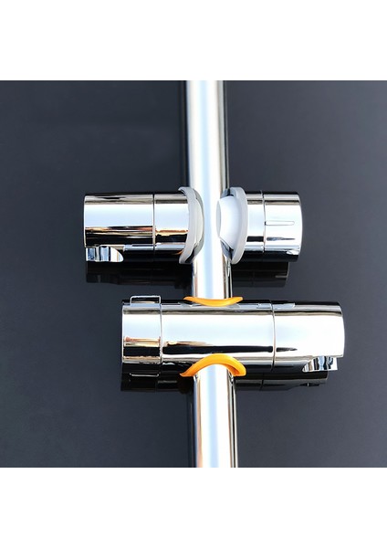 Turuncu Evrensel Ayarlanabilir Duş Başlığı Ray Kafa Braketi Abs Tutucu Sürgü Kaymak Kelepçe Duvar Rafı Banyo Aksesuarı 19.9-25MM (Yurt Dışından)