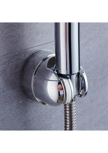 Gümüş Evrensel Vantuz Ayarlanabilir Duş Başlığı Kafa Tutucu Tam Ray Kaplama Duş Kol Tutucu Banyo Braketi Istikrarlı Rotasyon (Yurt Dışından)