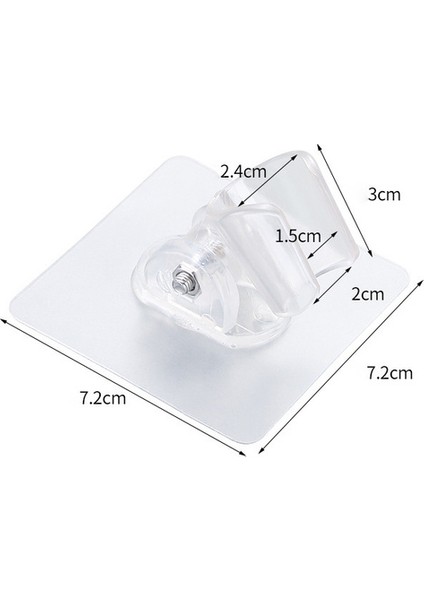 Şeffaf 1pc 90° Ayarlanabilir Duş Başlığı Tutucu Duş Braketi Duvara Montaj Kendinden Yapışkanlı Banyo Braketi Banyo Duş Başlığı Uydurma Taşınabilir (Yurt Dışından)