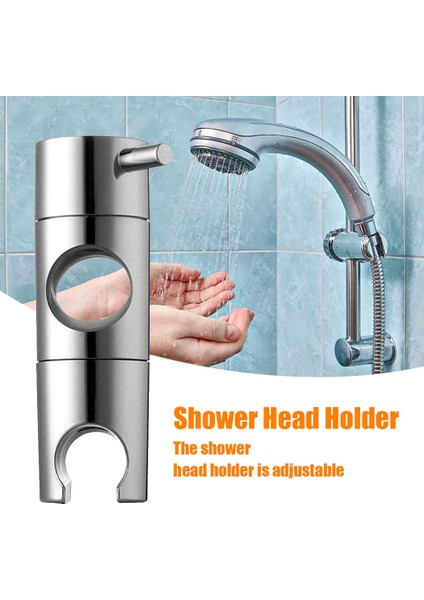 19MM Gümüş Aksesuar Duş Başlığı Tutucu Ev Ayarlanabilir Yükseklik Pratik Evrensel Montaj Abs Sürgü Banyo Değiştirme (Yurt Dışından)