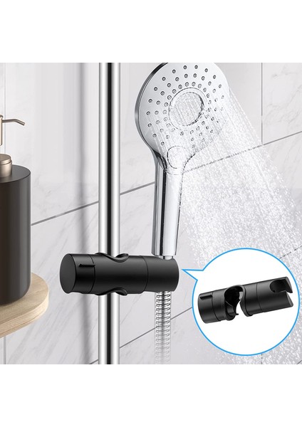 Gary Ayarlanabilir Duş Başlığı Tutucu 18-25 mm Yedek Duş Başlığı Braketi Sürgü Rotasyon Püskürtücü Tutucu Banyo Aksesuarları (Yurt Dışından) modelleri
