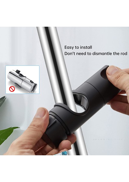 Gary Ayarlanabilir Duş Başlığı Tutucu 18-25 mm Yedek Duş Başlığı Braketi Sürgü Rotasyon Püskürtücü Tutucu Banyo Aksesuarları (Yurt Dışından) indirimleri