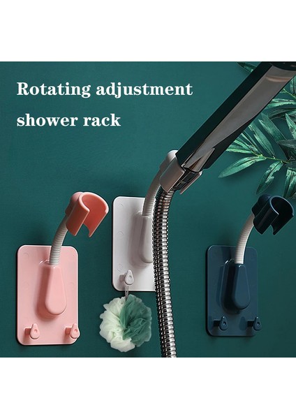 Beyaz Evrensel Duş Başlığı Tutucu Ayarlanabilir Kendinden Yapışkanlı Duş Başlığı Braketi Yumruksuz Duvara Montaj Standı Spa Banyo Abs Yeni (Yurt Dışından)