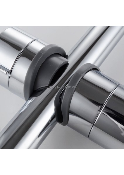 25MM Krom Banyo Aksesuarları Evrensel 18 ~ 25MM Abs Plastik Duş Slayt Raylı Bar Tutucu Ayarlanabilir Kelepçe Tutucu Braketi Değiştirme (Yurt Dışından)