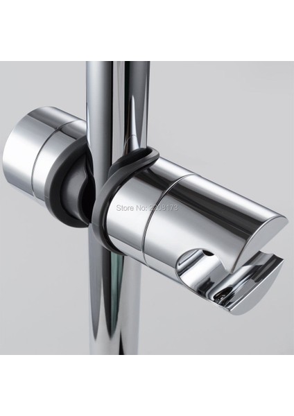 25MM Krom Banyo Aksesuarları Evrensel 18 ~ 25MM Abs Plastik Duş Slayt Raylı Bar Tutucu Ayarlanabilir Kelepçe Tutucu Braketi Değiştirme (Yurt Dışından)