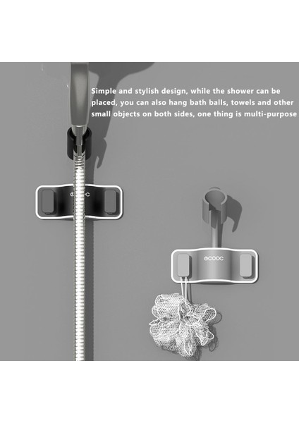 No 02 Duş Başlığı Tutucu Banyo Duş Püskürtücü Duvara Montaj Plastik Duş Başlığı Duvar Braketi Siyah (Yurt Dışından) modelleri