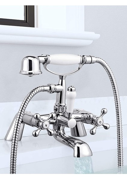1.5 Uzunluk Hortum Antik Viktorya Tarzı Duş Başlığı Telefon Banyo El Duş Başlığı Musluk Spreyi Için Krom Cilalı Duş Ahizesi (Yurt Dışından) modelleri