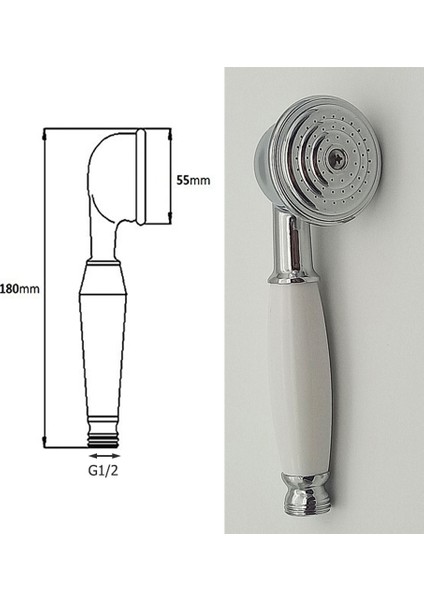 1.5 Uzunluk Hortum Antik Viktorya Tarzı Duş Başlığı Telefon Banyo El Duş Başlığı Musluk Spreyi Için Krom Cilalı Duş Ahizesi (Yurt Dışından) fırsatları