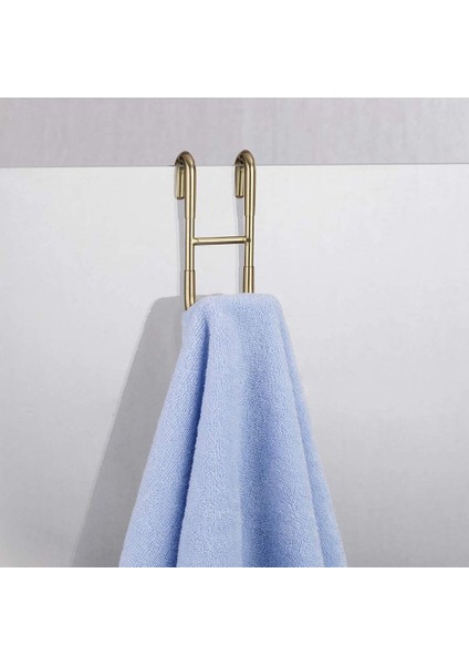 Gümüş Mutfak/banyo Çerçevesiz Havlu Askısı Cam Kapı Tipi Bornoz Kancaları Duş Kanca Depolama Askı Çift S-Şekilli Kanca (Yurt Dışından)