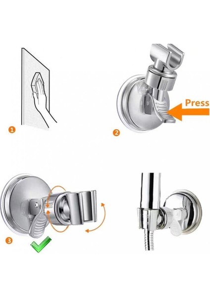 1 Adet Duş Tutucu Vantuz Tutucu 360° Ayarlanabilir Duş Başlığı Tutucu Kaplama Duş Rayı Kafa Tutucu Banyo Duvar Montaj Braketi (Yurt Dışından) fırsatları