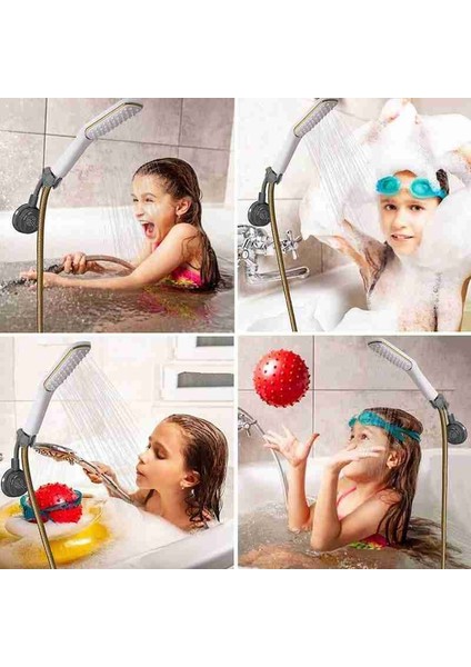 Beyaz Evrensel Ayarlanabilir Duş Başlığı Tutucu Vantuz Tutucu Duş Rayı Kafa Tutucu Banyo Braketi Istikrarlı (Yurt Dışından)