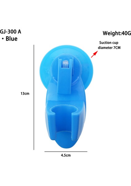 GJ-300 A Mavi Diğer 1pc 40G Banyo Kalınlaştırma Güçlü Takılabilir Duş Başlığı Tutucu Hareketli Braket Güçlü Emme Koltuk Aynası Anti Düşme (Yurt Dışından)