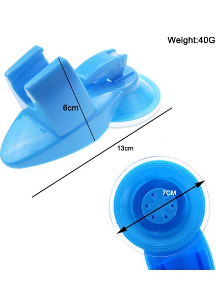 GJ-300 A Mavi Diğer 1pc 40G Banyo Kalınlaştırma Güçlü Takılabilir Duş Başlığı Tutucu Hareketli Braket Güçlü Emme Koltuk Aynası Anti Düşme (Yurt Dışından)