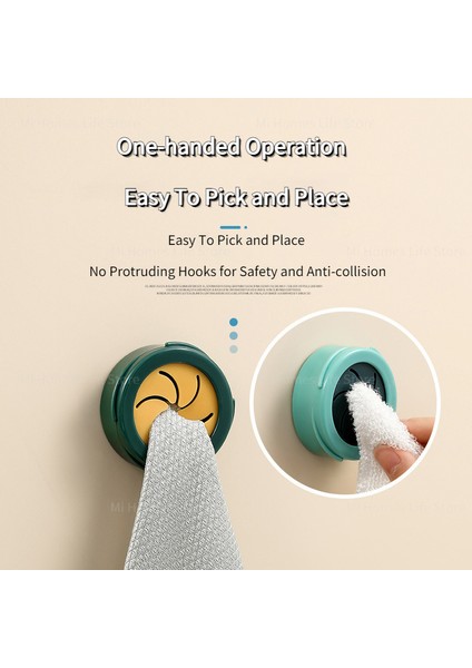 Gökyüzü Mavi Xiaomi Mijia Yumruksuz Havlu Fiş Tutucu Max Banyo Depolama Askı Havlu Saklama Yıkama Bezi Klip Banyo Mutfak Alet (Yurt Dışından)