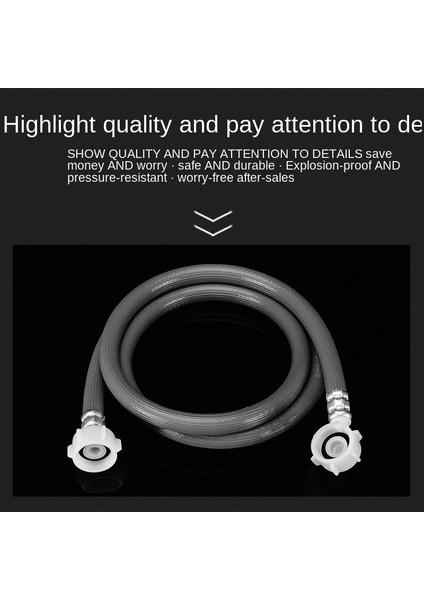 2m Davul Çamaşır Makinesi Su Borusu Giriş Borusu Bağlantısı 3/4 In Dişli Arayüz Avrupa Tarzı Otomatik Su Besleme Hortumu Evrensel (Yurt Dışından) indirimleri