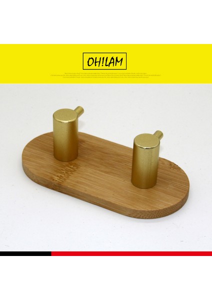 2 Kanca G 3 M Etiket Yapışkanlı Bambu Duvara Montaj Tutucu 3 Kanca 1 Adet Kapı Elbise Ceket Şapka Askısı Sıralı Askı Havlu Elbise Bornoz Rafı Altın (Yurt Dışından)