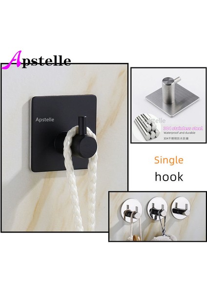 Sliver-1-F-L Banyo Aksesuarları Duvar Kancaları Paslanmaz Çelik 3 M Etiket Yapışkanlı Elbise Ceket Şapka Askısı Banyo Paslanmaz Havlu Kanca WB8102 (Yurt Dışından) modelleri