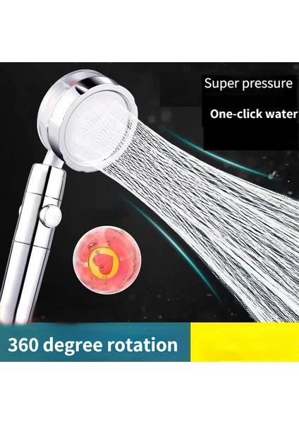 Mavi Set 2 Yüksek Basınçlı Pervane Duş Başlığı Filtreli 360 ° Dönen Duş Başlığı Banyo Için Büyük Yağmur Su Tasarruflu Sprey Duş Başlığı (Yurt Dışından)
