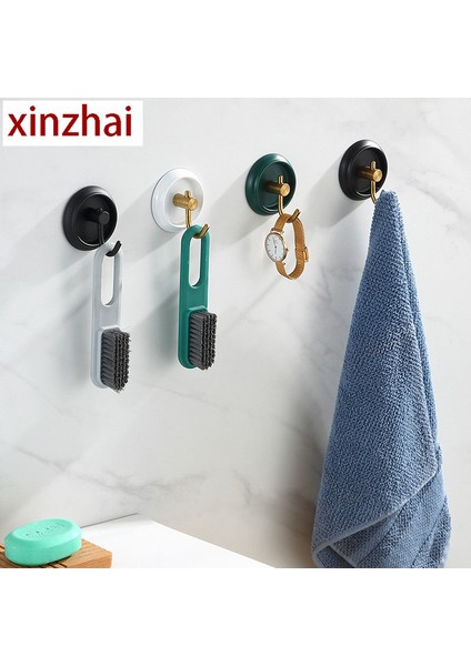 Tip 1-3 Yaratıcı Banyo Yapışkan Kanca Tuvalet Duvar Asılı Giysi Askısı Giriş Kapısı Giriş Kanca Taklit Seramik Askı Kancası (Yurt Dışından)