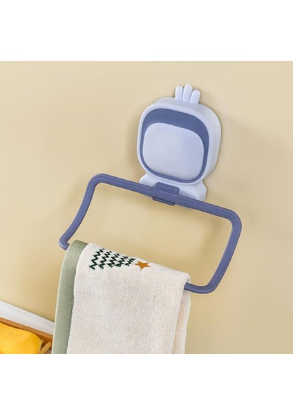 Gri Mavi Nefes Alabilirlik Delici Olmayan Ev Braketi Aksesuarları Hijyen Kazara Kancalamayı Önleyen Banyo Havlusu Saklama Halkası (Yurt Dışından) fırsatları