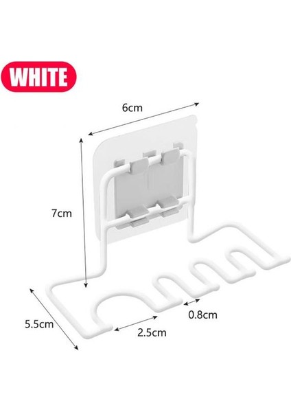 Beyaz 1 Adet Diş Fırçası Tutucu Diş Macunu Depolama Rafı Jilet Raf Mutfak Süngeri Sabun Havlu Anahtar Araçları Depolama Ev Banyo Aksesuarları (Yurt Dışından)
