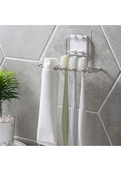 Beyaz 1 Adet Diş Fırçası Tutucu Diş Macunu Depolama Rafı Jilet Raf Mutfak Süngeri Sabun Havlu Anahtar Araçları Depolama Ev Banyo Aksesuarları (Yurt Dışından) indirimleri