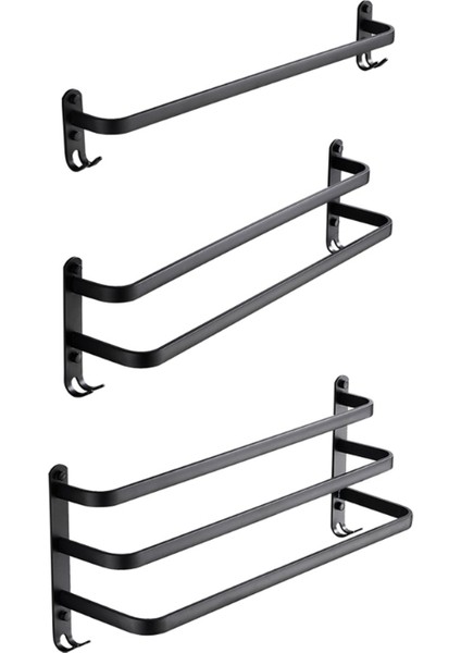 Tek Atış Banyo Havlu Çubuğu Banyo Havlusu Raf Tutucu Alüminyum Alaşımlı Havlu Askısı Depolama Dropshipping (Yurt Dışından) modelleri