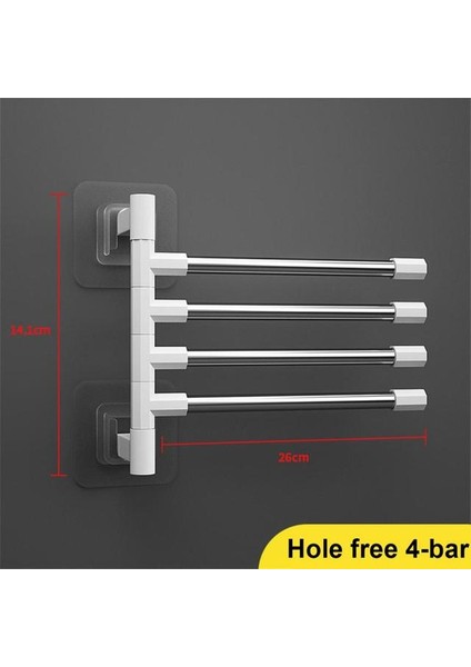 03 Döner Havlu Bar Duvara Monte Havlu Demiri Paslanmaz Çelik Havlu Askısı Havlu Organizatör Banyo Mutfak Aracı Için 180 ° Döndürme (Yurt Dışından)