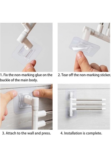 03 Döner Havlu Bar Duvara Monte Havlu Demiri Paslanmaz Çelik Havlu Askısı Havlu Organizatör Banyo Mutfak Aracı Için 180 ° Döndürme (Yurt Dışından) fırsatları