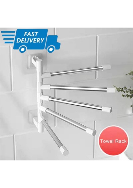 03 Döner Havlu Bar Duvara Monte Havlu Demiri Paslanmaz Çelik Havlu Askısı Havlu Organizatör Banyo Mutfak Aracı Için 180 ° Döndürme (Yurt Dışından) indirimleri