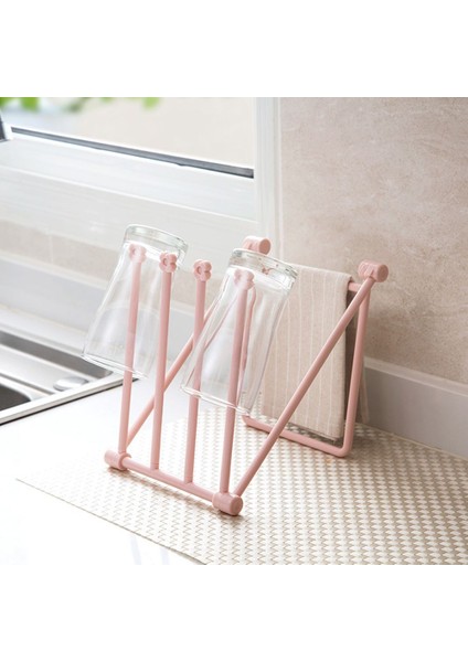 Mavi Yeni Plastik Mutfak Katlanabilir Depolama Rafı Bardak Tutucu Havlu Askısı Paçavra Tutucu (Yurt Dışından) fırsatları