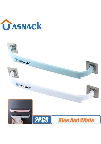 2 Adet Mavi ve Beyaz 2023 Çok Fonksiyonlu Havlu Askıları Delme Yok Kalınlaştırma ve Uzatma Basit Ayakkabı Rafları Mutfak Banyo Yatak Odası Depolama Rafları (Yurt Dışından)