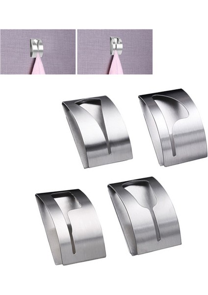 0101 Paslanmaz Çelik Kendinden Yapışkanlı Donanım Klip Kapı Arka Tek Asılı Elbise Kancası Tutucu Duvara Montaj Banyo Havlu Depolama Rafı (Yurt Dışından) fiyatları