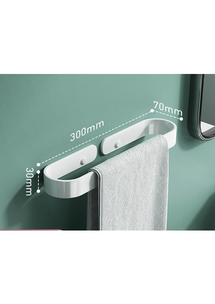 30 cm Havlu Rafları Alüminyum Alaşımlı Moda Basit Banyo Mutfak Askısı Havlu Çubuk Duvar Rafı Yerden Tasarruf Su Geçirmez Duvar Asılı Tip (Yurt Dışından)