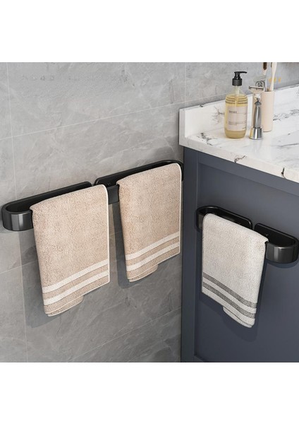 30 cm Havlu Rafları Alüminyum Alaşımlı Moda Basit Banyo Mutfak Askısı Havlu Çubuk Duvar Rafı Yerden Tasarruf Su Geçirmez Duvar Asılı Tip (Yurt Dışından) fırsatları