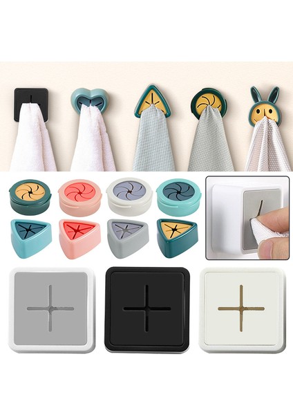 04 Havlu Tutucu Yumruk Kendinden Yapışkanlı Bez Bulaşık Bezi Klip Havlu Duvar Askılı Kancalar Mutfak Banyo Havlu Askısı Depolama Organizatör (Yurt Dışından) fırsatları