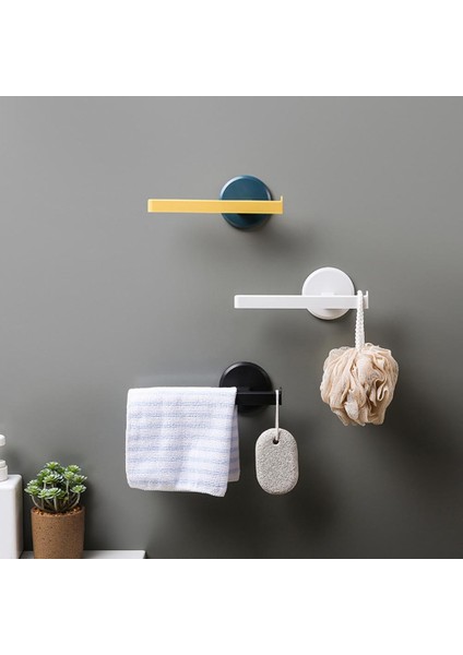 Beyaz Havlu Bar Havlu Askısı Banyo Için Çok Fonksiyonlu Yerden Tasarruflu Yumruksuz Iskandinav Tarzı Duvara Monte (Yurt Dışından) fiyatları