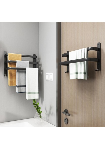 Tek 30CM Banyo Havlu Askısı 3 Kat Hiçbir Matkap Havlu Tutucu Duş Rafı Alüminyum Alaşımlı Depolama Rafı Banyo Aksesuarları (Yurt Dışından) modelleri