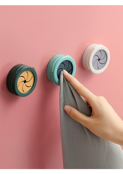 Pembe Dairesel Havlu Askısı Tutucu Banyo Organizatör Yıkama Bezi Kanca Mutfak Aksesuarları 1 Adet Yumruk Havlu Saklama Fişi Evrensel (Yurt Dışından) indirimleri