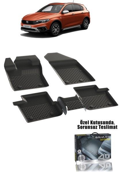 Fiat Egea Cross 2020-2025 Uyumlu 4.5D Premium Havuzlu Oto Paspas 4 Mevsim - Egea Cross