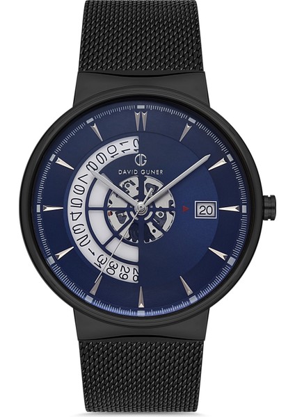 Davıd Guner Gun Kaplamalı Mavi Kadranlı Erkek Kol Saati DG-8309GC-V3