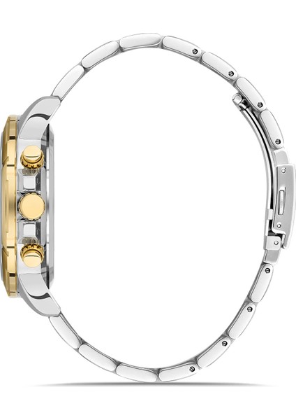 Davıd Guner Sarı Beyaz Kaplamalı Siyah Kadranlı Erkek Kol Saati DG-8357GA-D2 fiyatları